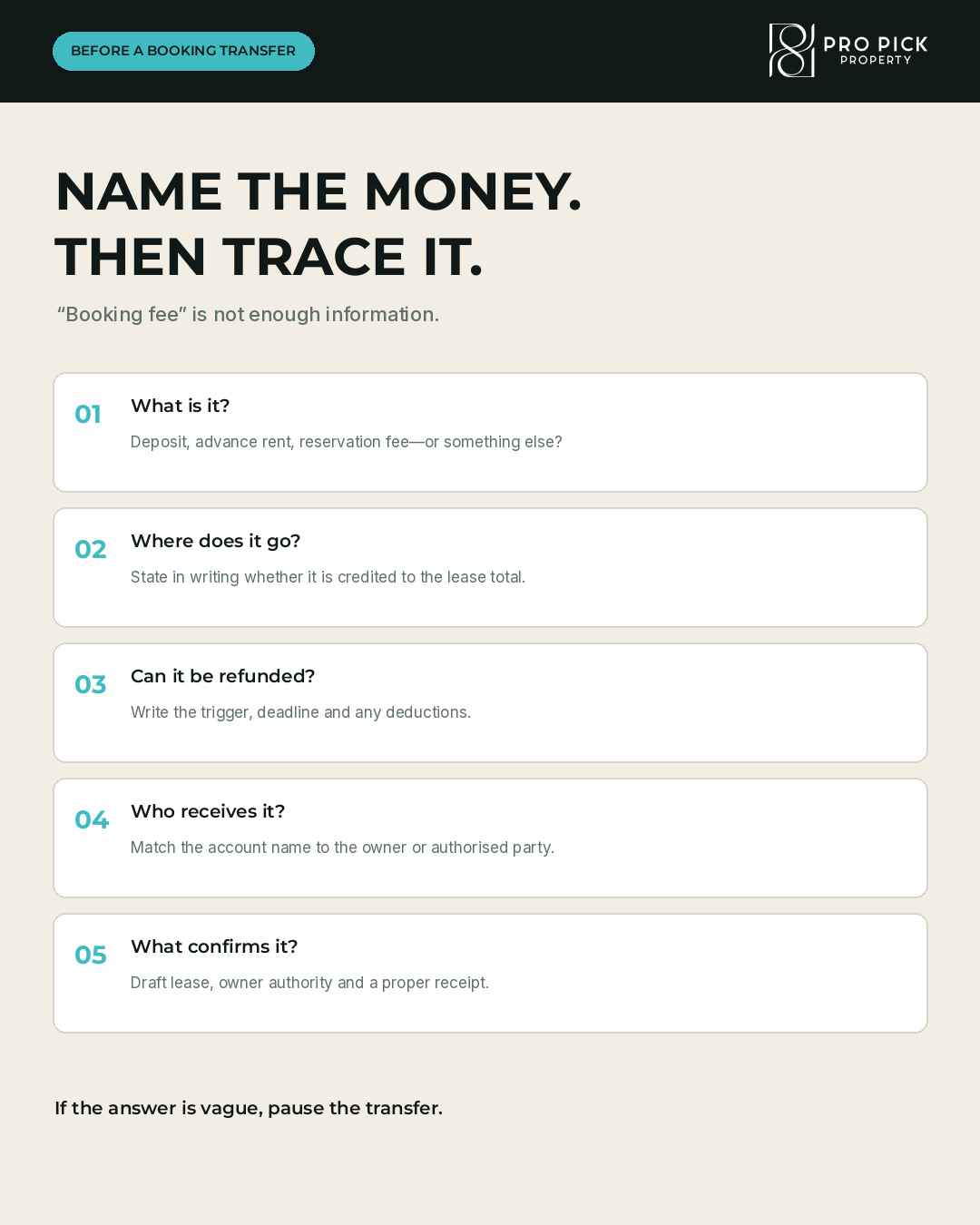 Five booking transfer questions