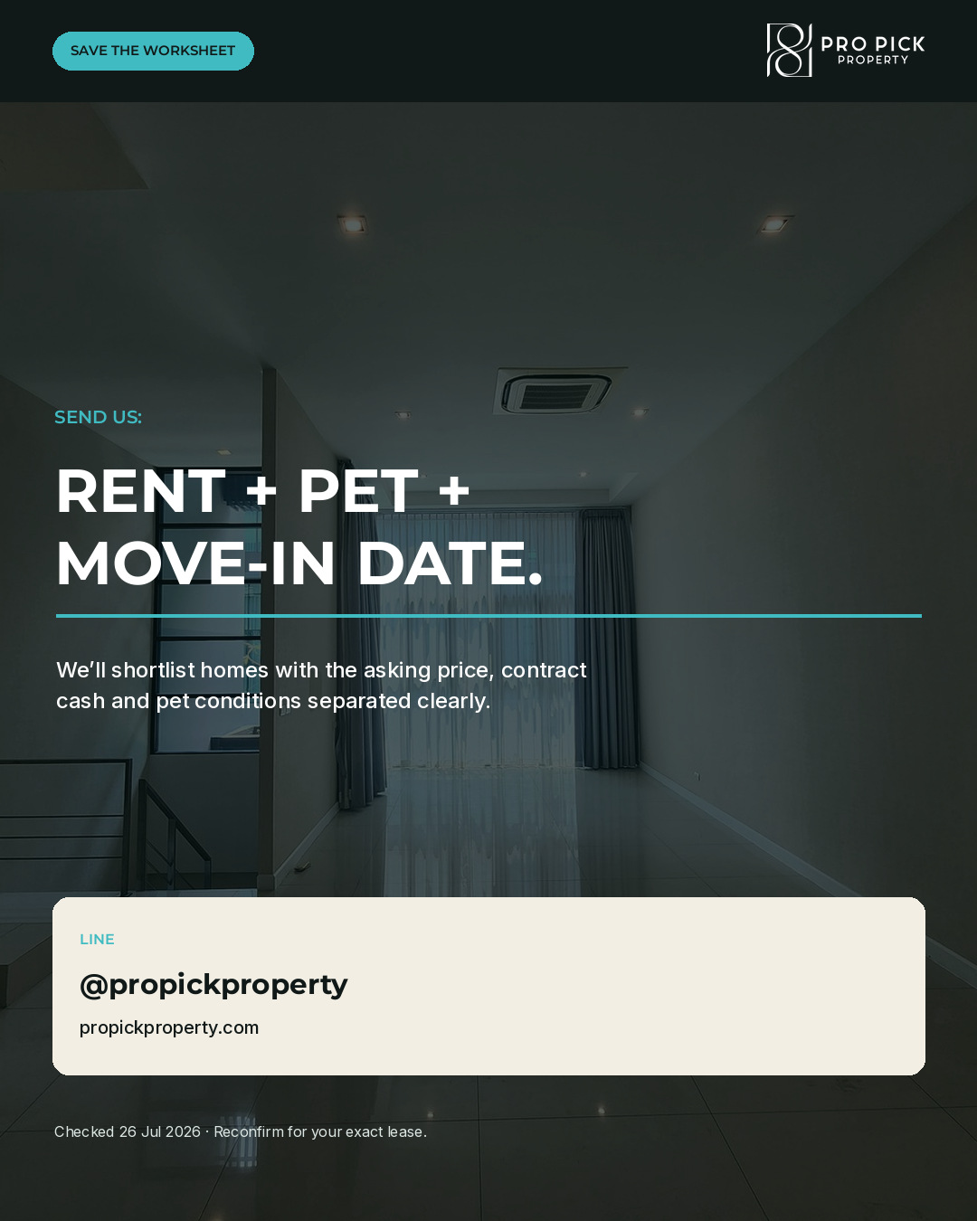 ProPick rental shortlist call to action