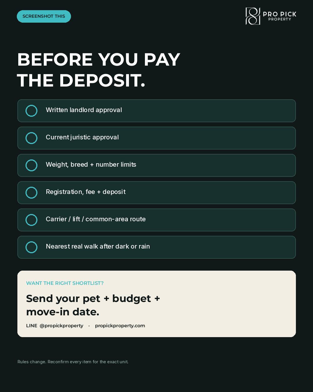 Pet-friendly condo approval checklist